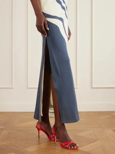 SIR. Lilou Strapless Printed Silk-satin Maxi Dress | Thumbnail 4