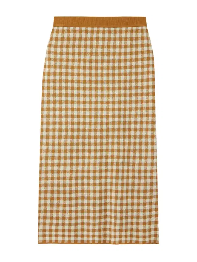 Gingham Silk And Linen-blend Jacquard Midi Skirt