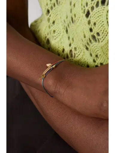 Sydney Evan Tiny Evil Eye 14-karat Gold, Cord And Diamond Bracelet | Thumbnail 2 Sydney Evan Tiny Evil Eye 14-karat Gold, Cord And Diamond Bracelet | Thumbnail 2