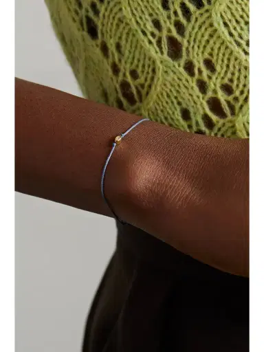 Sydney Evan Tiny Evil Eye 14-karat Gold, Cord And Diamond Bracelet | Thumbnail 5 Sydney Evan Tiny Evil Eye 14-karat Gold, Cord And Diamond Bracelet | Thumbnail 5