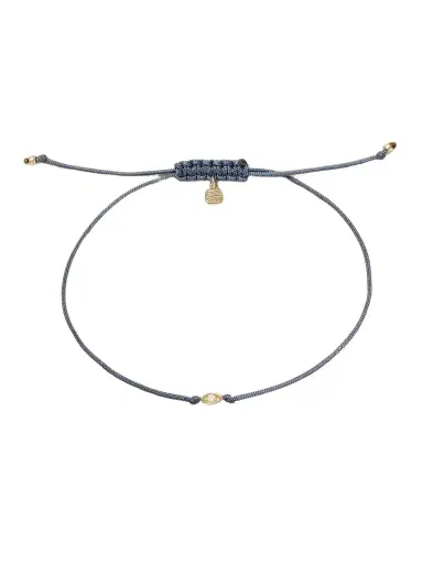 Sydney Evan Tiny Evil Eye 14-karat Gold, Cord And Diamond Bracelet | Thumbnail 1 Sydney Evan Tiny Evil Eye 14-karat Gold, Cord And Diamond Bracelet | Thumbnail 1