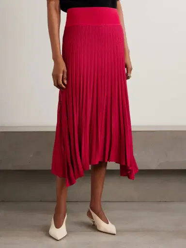 Maria McManus Asymmetric Plissé Cotton Midi Skirt | Thumbnail 3 Maria McManus Asymmetric Plissé Cotton Midi Skirt | Thumbnail 3