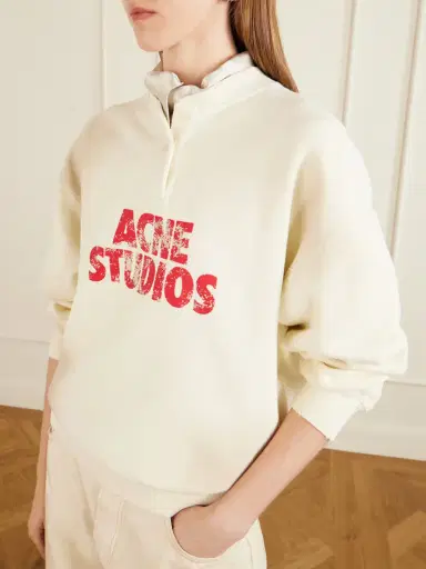 Acne Studios Printed Cotton-jersey Sweatshirt | Thumbnail 4