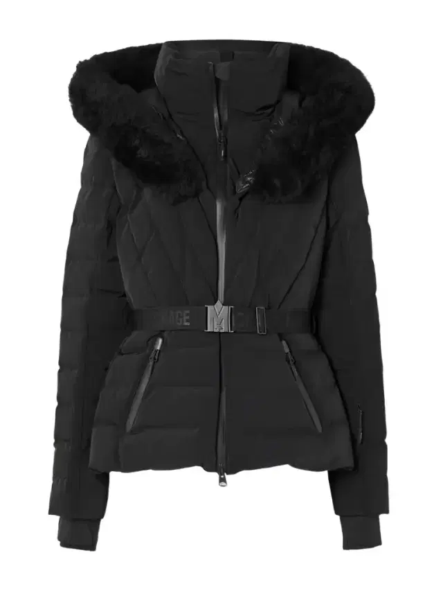 Elita Plush-trimmed Hooded Belted Quilted Down Ski Jacket