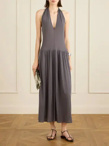 St. Agni Tencel™ Lyocell Halterneck Midi Dress | Thumbnail 2 St. Agni Tencel™ Lyocell Halterneck Midi Dress | Thumbnail 2