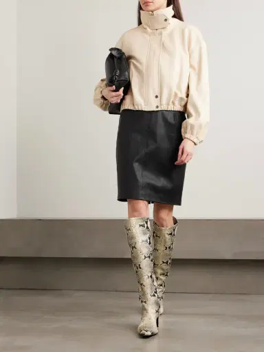Nour Hammour Paneled Leather Pencil Skirt | Thumbnail 2 Nour Hammour Paneled Leather Pencil Skirt | Thumbnail 2