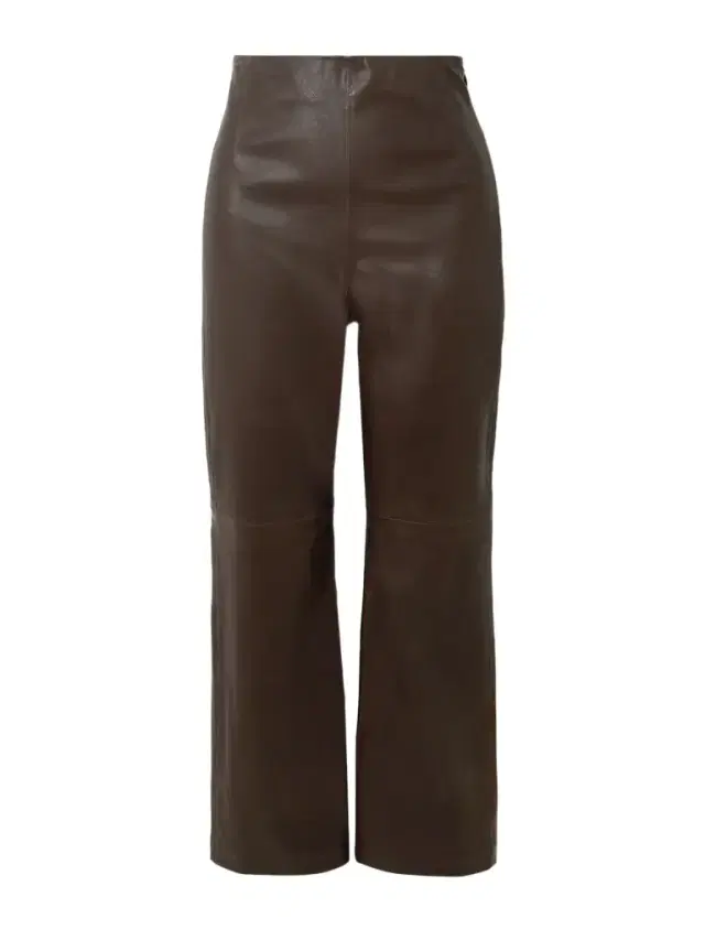 Paneled Leather Flared Pants
