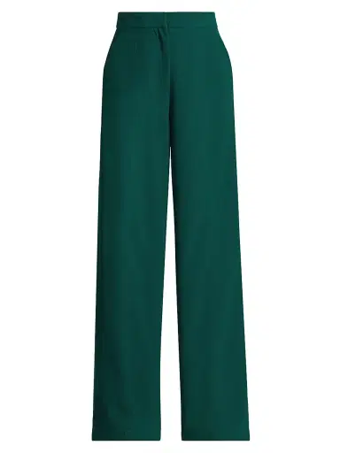 Misook Women's Naomi Crêpe de Chine Wide-Leg Pants - Spruce - Size XL | Thumbnail 1 Misook Women's Naomi Crêpe de Chine Wide-Leg Pants - Spruce - Size XL | Thumbnail 1