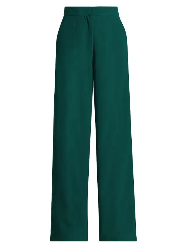 Women's Naomi Crêpe de Chine Wide-Leg Pants - Spruce