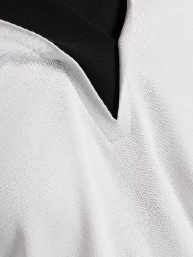 Misook Women's Mixed-Media Knit Shirt - White Black | Thumbnail 7