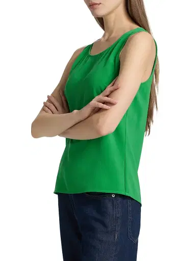 Misook Women's Crepe De Chine Tank - Clover Field - Size XXL | Thumbnail 4 Misook Women's Crepe De Chine Tank - Clover Field - Size XXL | Thumbnail 4