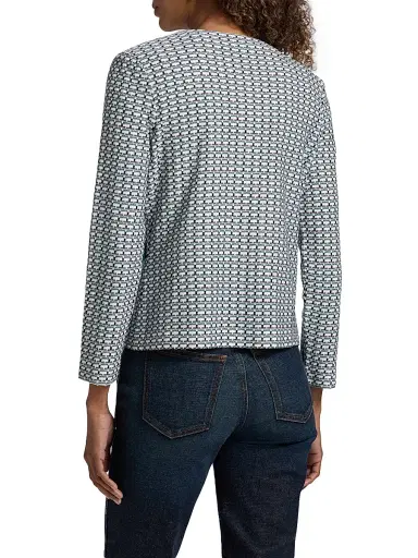 Misook Women's Basketweave Knit Fitted Jacket | Thumbnail 5 Misook Women's Basketweave Knit Fitted Jacket | Thumbnail 5