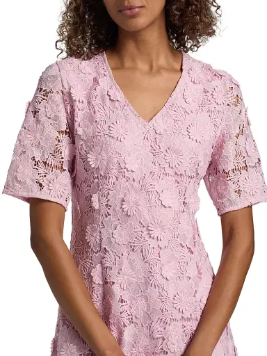 Misook Women's Floral Lace Appliqué Midi-Dress - Cherry Blossom - Size XXL | Thumbnail 6