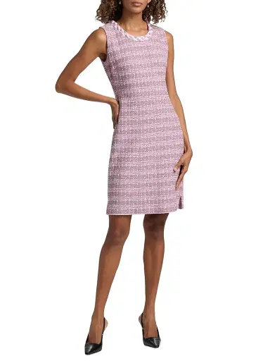 Misook Women's Tweed Knit Sheath Minidress | Thumbnail 3