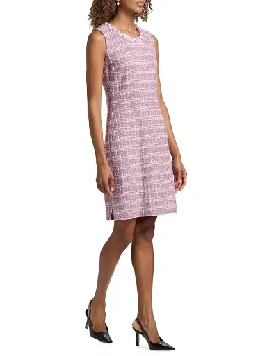 Misook Women's Tweed Knit Sheath Minidress | Thumbnail 4