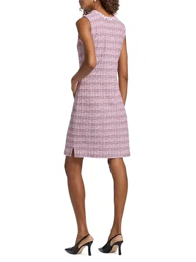 Misook Women's Tweed Knit Sheath Minidress | Thumbnail 5