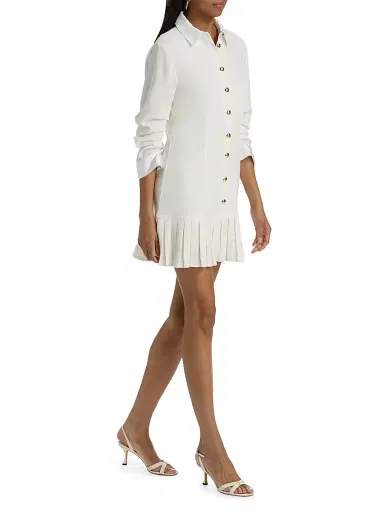Cinq à Sept Women's Lucilla Pleated Crepe Minidress - | Thumbnail 2
