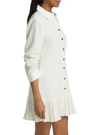 Cinq à Sept Women's Lucilla Pleated Crepe Minidress - | Thumbnail 4