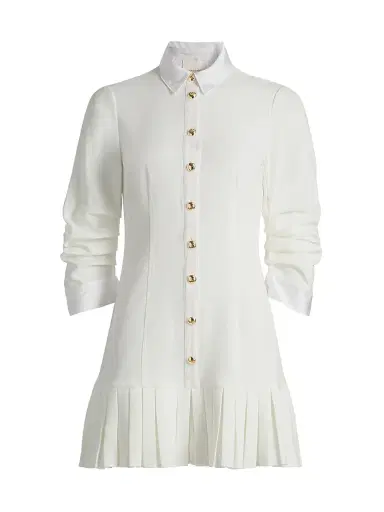 Cinq à Sept Women's Lucilla Pleated Crepe Minidress - | Thumbnail 1