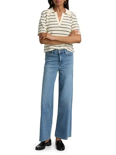 Frame Women's Le Slim High-Rise Wide-Leg Jeans - Clue - Size 31 | Thumbnail 2