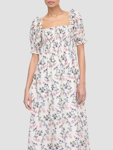 Hill House Home Women's The Scarlett Midi Nap Dress - Pink Scallop Bow Chintz - Size XS | Thumbnail 5 Hill House Home Women's The Scarlett Midi Nap Dress - Pink Scallop Bow Chintz - Size XS | Thumbnail 5