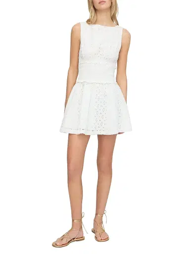 Hill House Home Women's The Joanna Dress - White Floral Broderie | Thumbnail 2