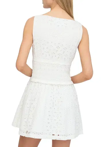 Hill House Home Women's The Joanna Dress - White Floral Broderie | Thumbnail 5