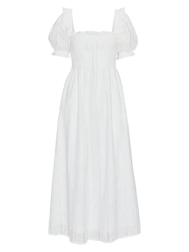 Women's The Scarlett Midi Nap Dress - White Broderie Voile