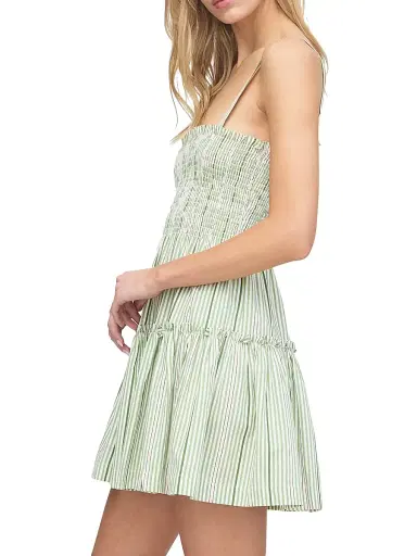 Hill House Home Women's The Seraphina Mini Nap Dress - Green Jacquard Stripe - Size XXL | Thumbnail 4 Hill House Home Women's The Seraphina Mini Nap Dress - Green Jacquard Stripe - Size XXL | Thumbnail 4