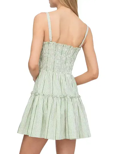 Hill House Home Women's The Seraphina Mini Nap Dress - Green Jacquard Stripe - Size XXL | Thumbnail 5 Hill House Home Women's The Seraphina Mini Nap Dress - Green Jacquard Stripe - Size XXL | Thumbnail 5