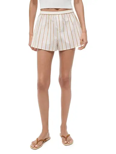 Staud Women's Rove Striped Cotton Shorts | Thumbnail 3 Staud Women's Rove Striped Cotton Shorts | Thumbnail 3