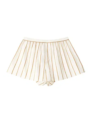 Staud Women's Rove Striped Cotton Shorts | Thumbnail 1 Staud Women's Rove Striped Cotton Shorts | Thumbnail 1