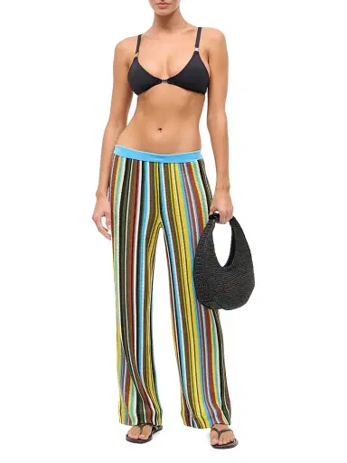 Staud Women's Ali Striped Wide-Leg Pants | Thumbnail 2