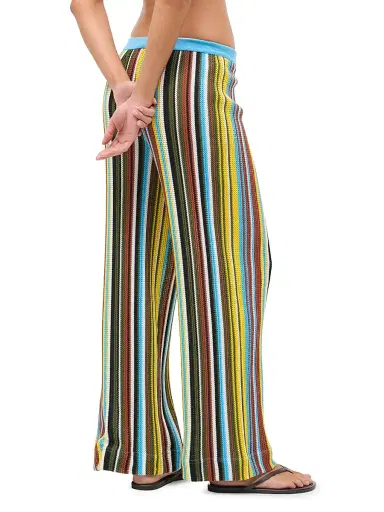 Staud Women's Ali Striped Wide-Leg Pants | Thumbnail 6