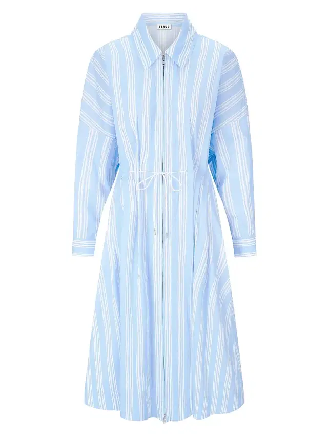 Women's Chi Striped Stretch-Cotton Midi-Dress - Ventura Stripe