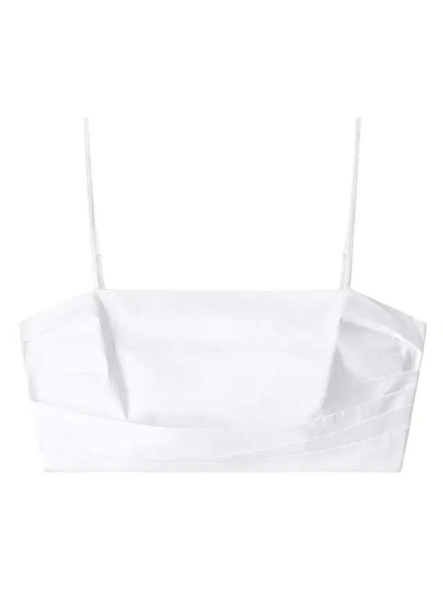 Staud Women's Lorenzo Pleated Stretch-Cotton Crop Top - White