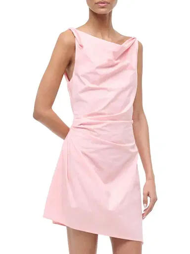 Staud Women's Callie Stretch-Cotton Minidress - Tulip - Size 12 | Thumbnail 4 Staud Women's Callie Stretch-Cotton Minidress - Tulip - Size 12 | Thumbnail 4