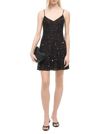 Staud Women's Emily Beaded Minidress - Coastal Charm - Size 14 | Thumbnail 2
