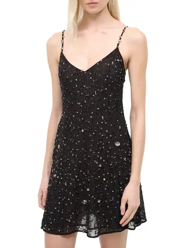 Staud Women's Emily Beaded Minidress - Coastal Charm - Size 14 | Thumbnail 3
