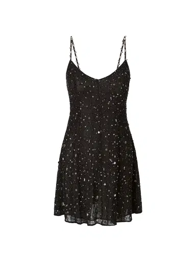 Staud Women's Emily Beaded Minidress - Coastal Charm - Size 14 | Thumbnail 1