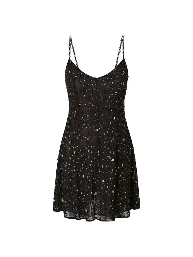 Staud Women's Emily Beaded Minidress - Coastal Charm