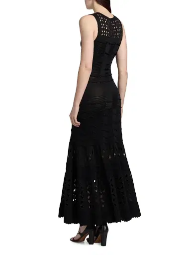 Ulla Johnson Women's Lakshmi Eyelet Maxi Dress - Noir - Size Medium | Thumbnail 5