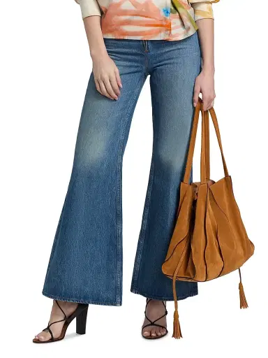 Ulla Johnson Women's Odelia Faded Flare Jeans - Danube - Size 30 | Thumbnail 3