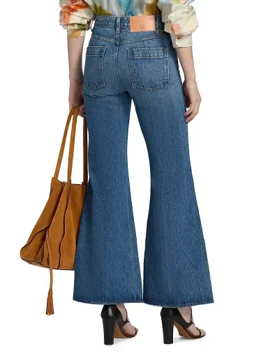 Ulla Johnson Women's Odelia Faded Flare Jeans - Danube - Size 30 | Thumbnail 5
