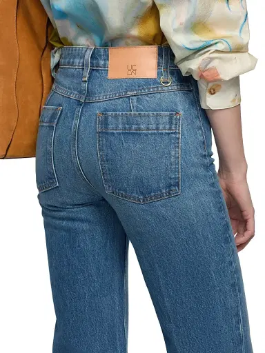 Ulla Johnson Women's Odelia Faded Flare Jeans - Danube - Size 30 | Thumbnail 6