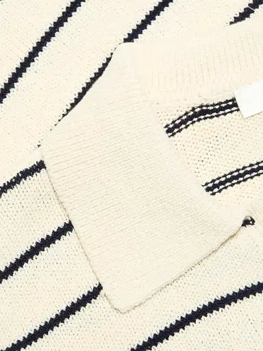Frame Women's Striped Cotton Polo Shirt | Thumbnail 7 Frame Women's Striped Cotton Polo Shirt | Thumbnail 7