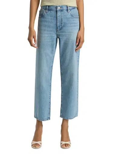 Frame Women's Off Duty Hang Stretch-Cotton Straight-Leg Crop Jeans - Frey | Thumbnail 3 Frame Women's Off Duty Hang Stretch-Cotton Straight-Leg Crop Jeans - Frey | Thumbnail 3