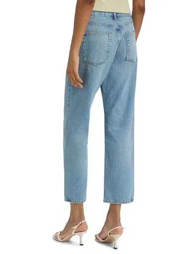 Frame Women's Off Duty Hang Stretch-Cotton Straight-Leg Crop Jeans - Frey | Thumbnail 5 Frame Women's Off Duty Hang Stretch-Cotton Straight-Leg Crop Jeans - Frey | Thumbnail 5