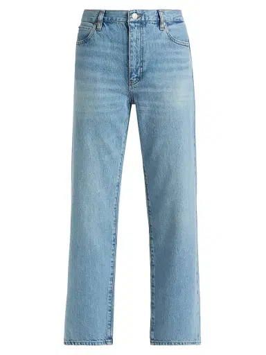 Frame Women's Off Duty Hang Stretch-Cotton Straight-Leg Crop Jeans - Frey | Thumbnail 1 Frame Women's Off Duty Hang Stretch-Cotton Straight-Leg Crop Jeans - Frey | Thumbnail 1