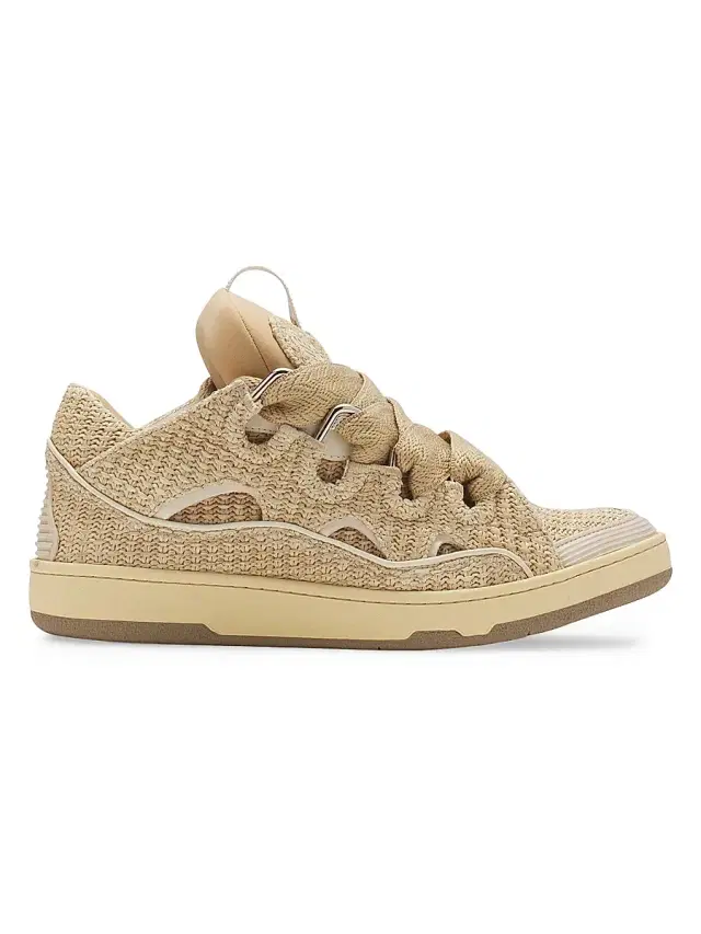 Men's Curb Raffia Sneakers - Natural